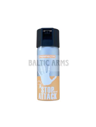 Dujų balionėlis Perfecta Stop Attack Pepper Spray 50 ml, 10 % OC, ballistic